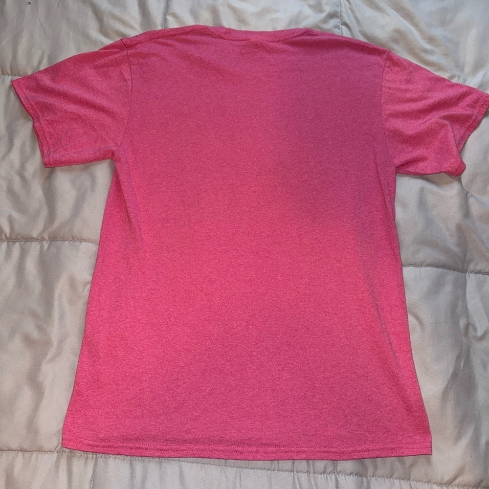 Pink Graphic T-Shirt with Bold Text Size Medium - Picture 2 of 3